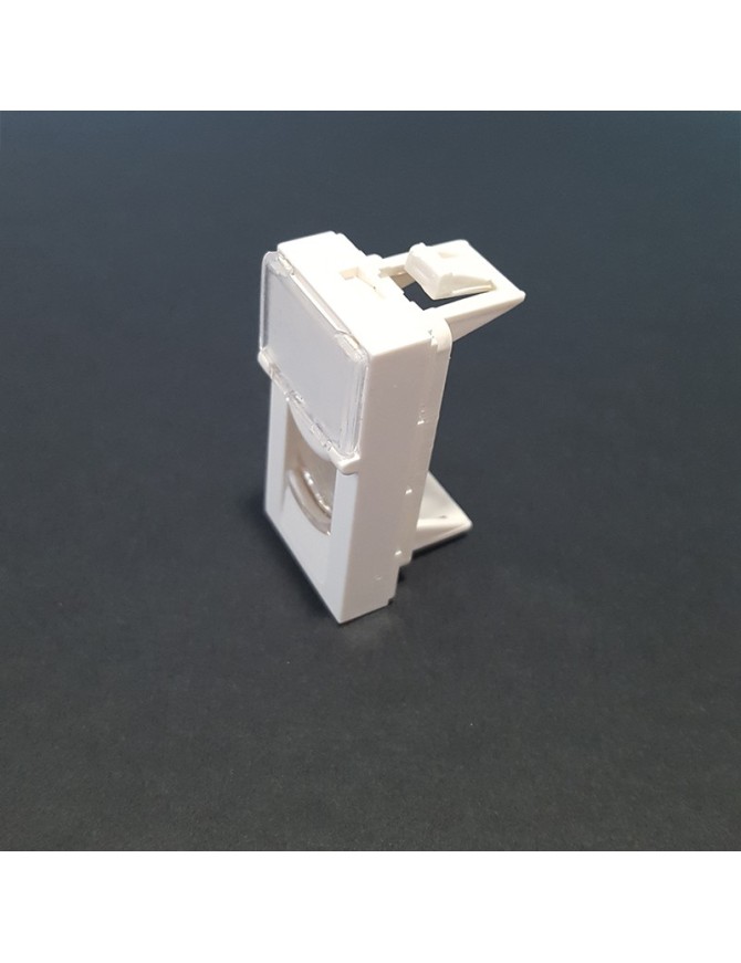 Plastron 45X22.5mm Volet de protection avec Porte Etiquette