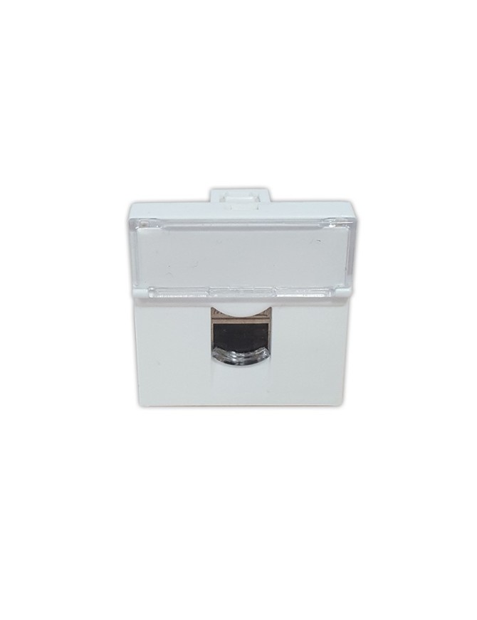 Prise RJ45 cat 6, avec plastron 45 X 45 mm