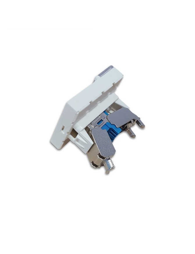 Prise RJ45 cat 6, avec plastron 45 X 45 mm