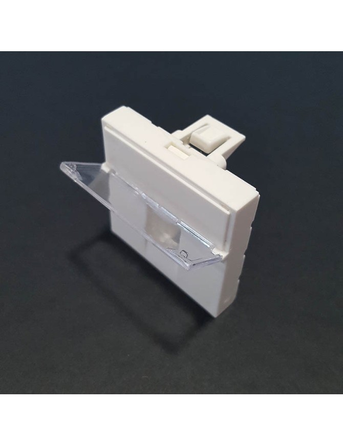 Plastron 45X45mm Porte étiquette, Volet de protection