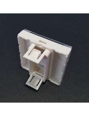 Plastron 45X45mm Porte étiquette, Volet de protection