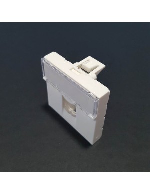 Plastron 45X45mm Porte étiquette, Volet de protection