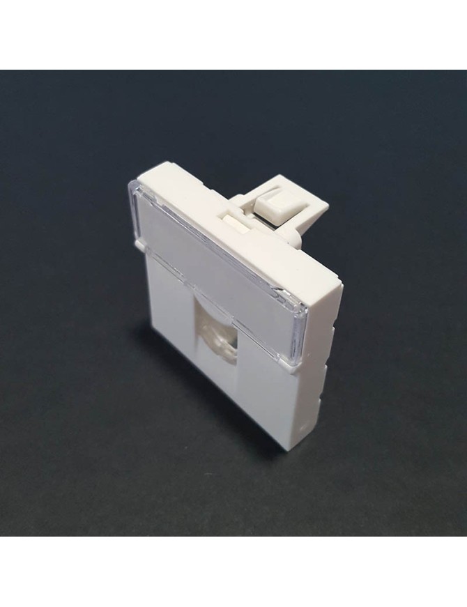 Plastron 45X45mm Porte étiquette, Volet de protection