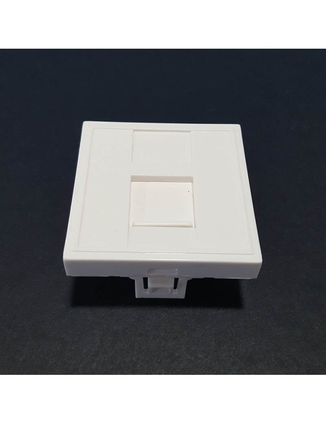 Plastron 22.5x45mm, 1 RJ45 Plat