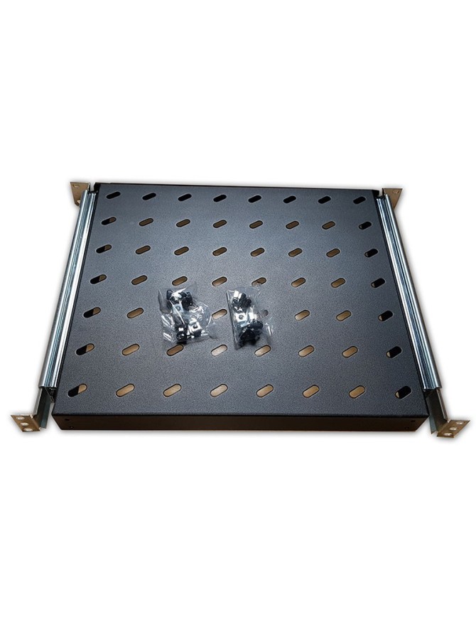 Plateau coulissant, 1U, Noir