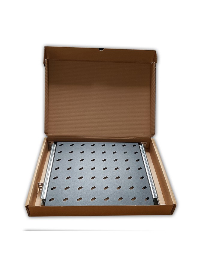 Plateau coulissant, 1U, Noir