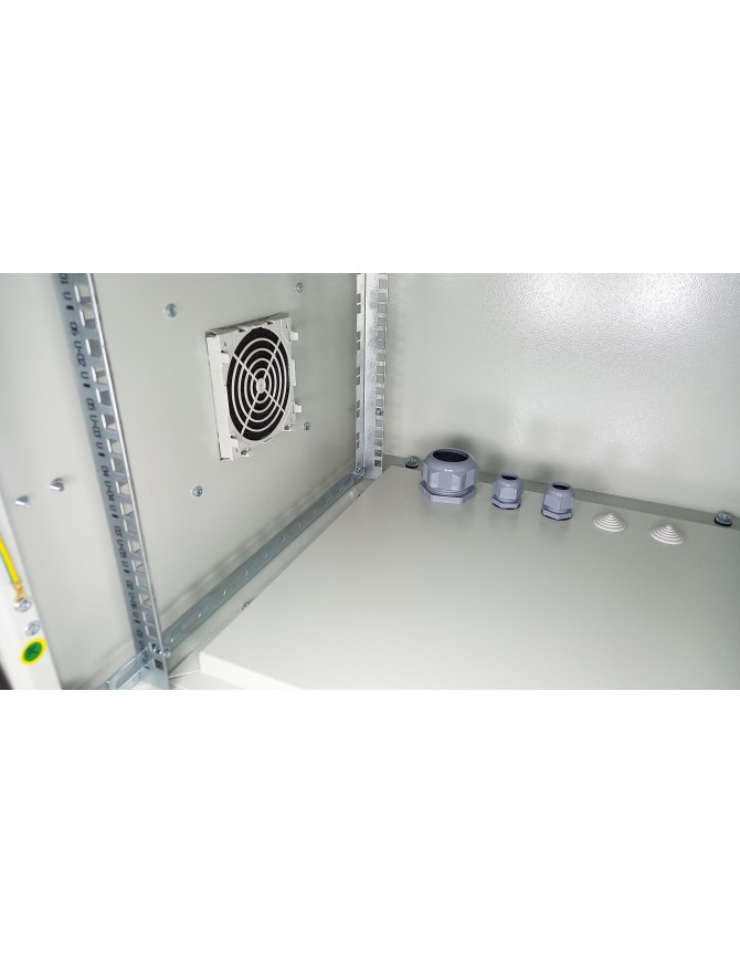 Coffret informatique étanche IP55 9U, profondeur 600 mm