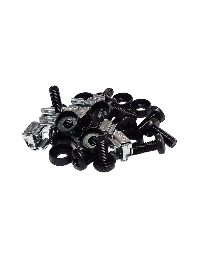 Kit de visserie 10 pièces  Écrou cage, vises et rondelle plastique, couleur noir