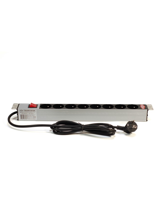 pdu, bandeau de prise électrique 8 prises 1u 19 pouces