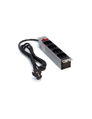 PDU, bandeau de prises électrique 19 pouces, 1U 4 prises avec interrupteur