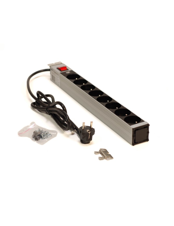 PDU, bandeau de prises 8 prises avec parasurtenseur, 19 pouces 1U