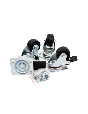 Kit de 4 roulettes dont 2 équipées de freins