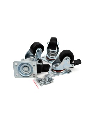 Kit de 4 roulettes dont 2 équipées de freins