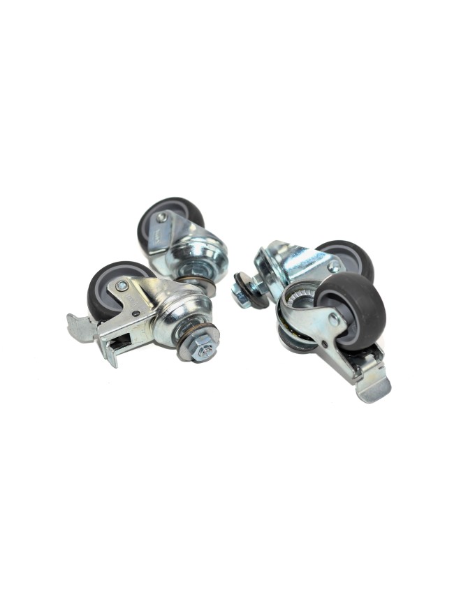 Kit de 4 roulettes dont 2 équipées de freins