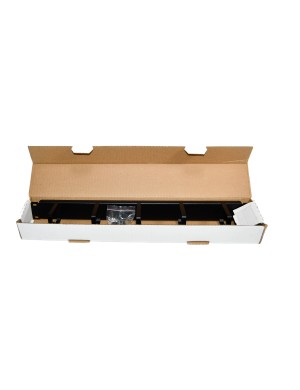 Passe cordon 19 pouces 1U 5 crochets en métal couleur noir