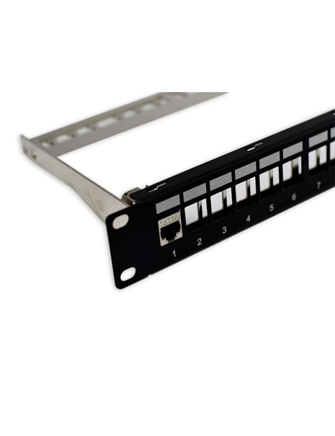 Panneau de brassage 24P, Cat6A FTP, Non équipé, avec guide câble