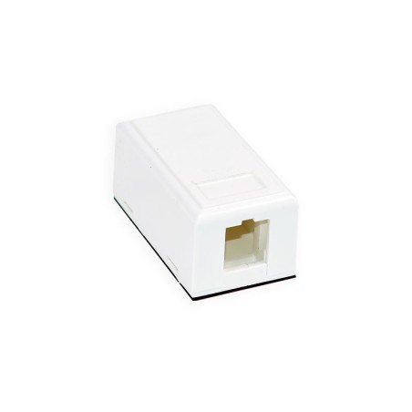 Prise RJ45, Cat 6, Boitier saillie, simple, plat autocollant