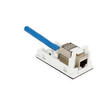 Prise RJ45, Cat 6, Boitier saillie, simple, plat autocollant