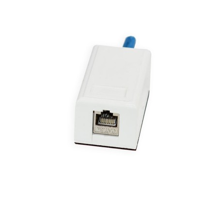 Prise RJ45, Cat 6, Boitier saillie, simple, plat autocollant