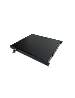 Module de tiroir 19 pouces, pour clavier et document, Acier, 1U, Noir