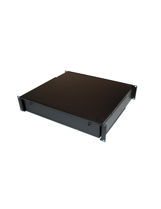 Module de tiroir 19 pouces, pour clavier et document, Acier, 2U, Noir