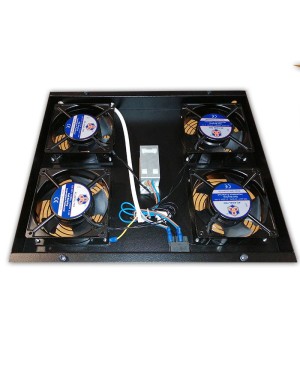 Kit de ventilation, 4 fans, On/Off, Thermostat pour baie serveur Kit de ventilation, 4 fans, On/Off, Thermostat pour baie serve