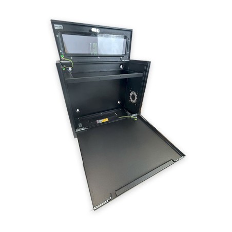 Coffret mural pose vertical 19 pouces 4U, dimensions 600x500x260mm