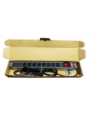 PDU, Multiprise 19 pouces, 1U, 8 prises IEC320, C13 Cordon C14, 10A 250V, avec