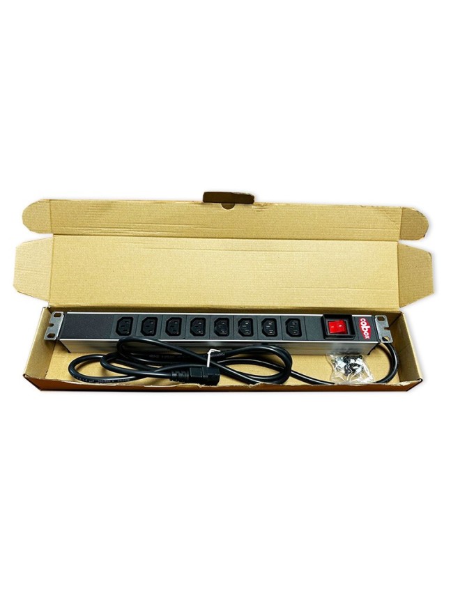 PDU, Multiprise 19 pouces, 1U, 8 prises IEC320, C13 Cordon C14, 10A 250V, avec