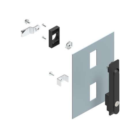 Poignée escamotable et serrure clé 4444