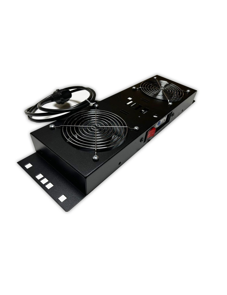 Kit de ventilation, 2 fans, On/Off, Thermostat pour coffret Elégant