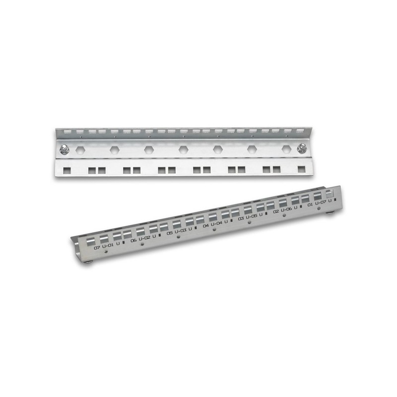 Kit de Montant derrière pour coffret 7U, 19 pouces, galvanisé  - 2 pièces