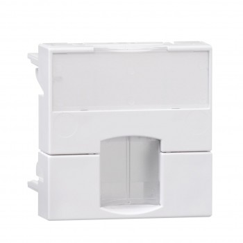Plastron RJ45 simple, 45 x 45 mm